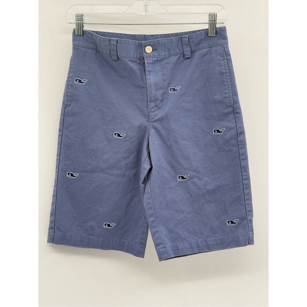 Vineyard Vines Shorts Kids Boys Size 14 Blue Whale Cotton Twill Chino